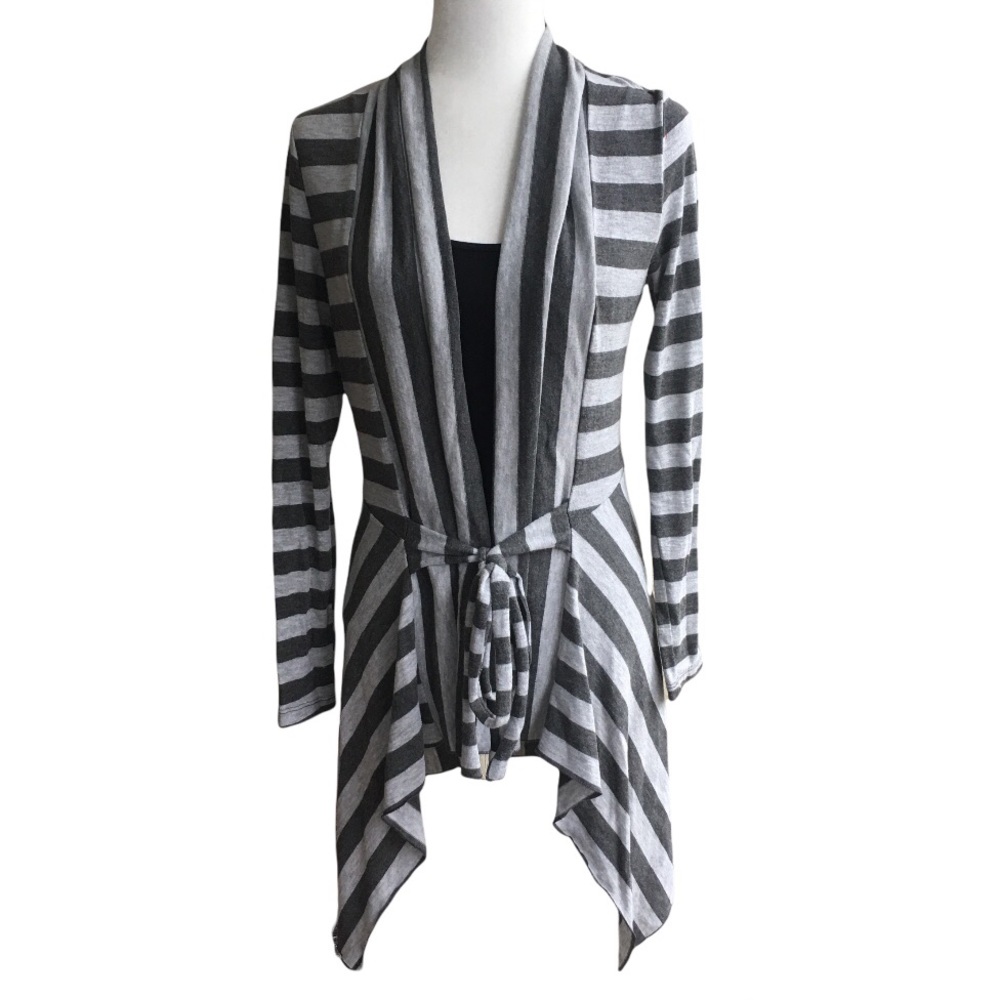LILLY LILLY by Sam & Max Gray Striped Cardigan